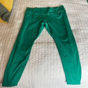 Nike Leggings Size XL Green with multi color cutout side